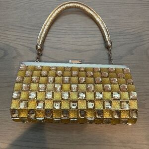 Sparkly Evening Handbag in Gold